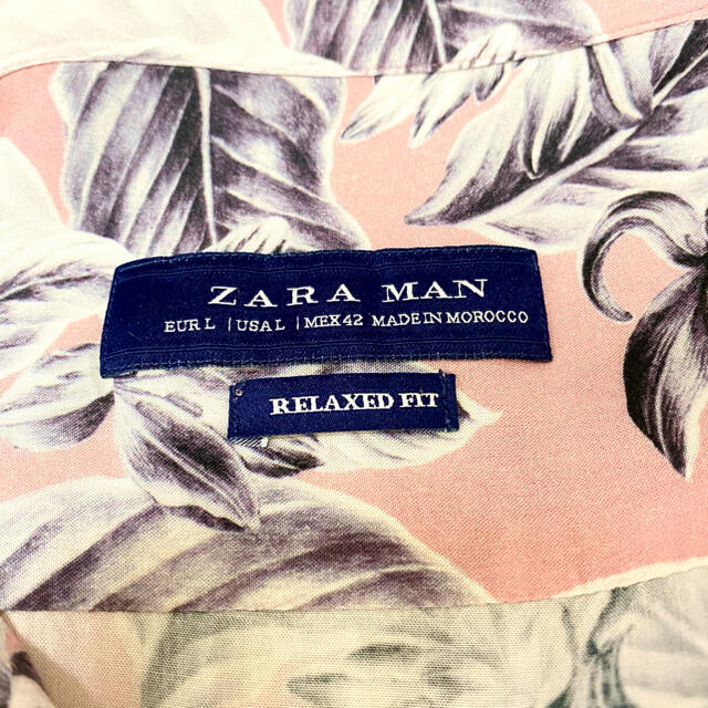 ZARA(ザラ)のZARA アロハシャツ リーフ柄 ボタニカル 中間色 オープンカラー ゆるダボ メンズのトップス(シャツ)の商品写真