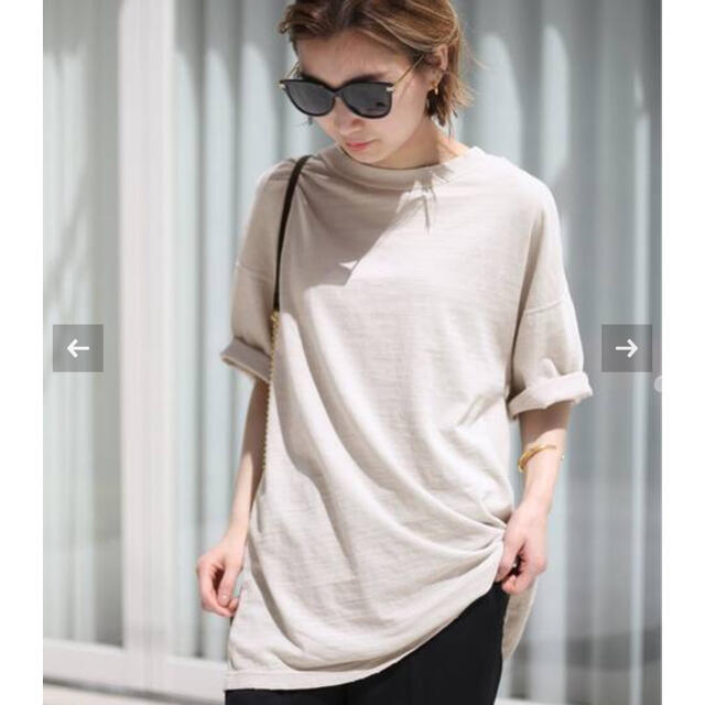 なし生地の厚さ新品　完売　loose T シャツ　ベージュ