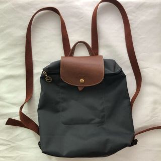 ロンシャン(LONGCHAMP)のロンシャン　折り畳みリュック　チャコールグレー(リュック/バックパック)