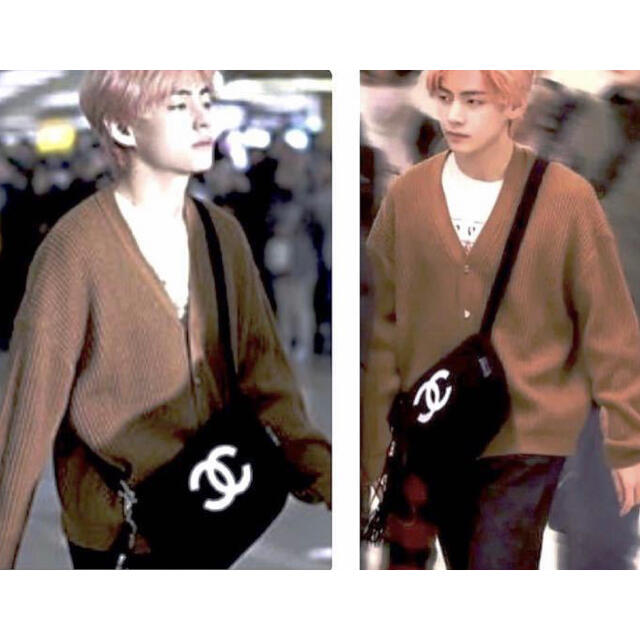 未使用美品☆シャネル ノベルティ パイル生地 ショルダーバッグ BTSテテ愛用
