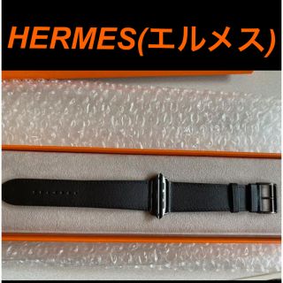 アップルウォッチ(Apple Watch)の【ほぼ未使用】Apple Watch HERMES ブラックレザー【即日発送】(レザーベルト)