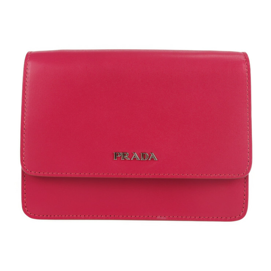 PRADA プラダ   ショルダーバッグ BT1031 ボックスカーフ   PEONIA   ショルダーウォレット ポシェット 【本物保証】