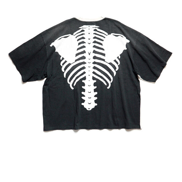 KAPITAL(キャピタル)のkapital キャピタル 天竺 2tone ボーンプリント Tシャツ ブラック メンズのトップス(Tシャツ/カットソー(半袖/袖なし))の商品写真