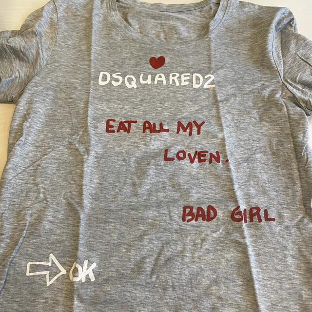 DSQUARED2 Tシャツ ロゴ グレー ディースク