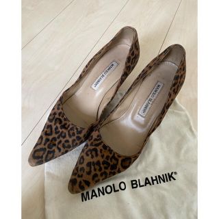 マノロブラニク(MANOLO BLAHNIK)のマノロブラニク　MANOLO BLAHNIK レオパード柄　37(ハイヒール/パンプス)