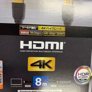 パナソニック(Panasonic)のPanasonic HDMIケーブル4Kハイグレード　8m 新品未使用(映像用ケーブル)