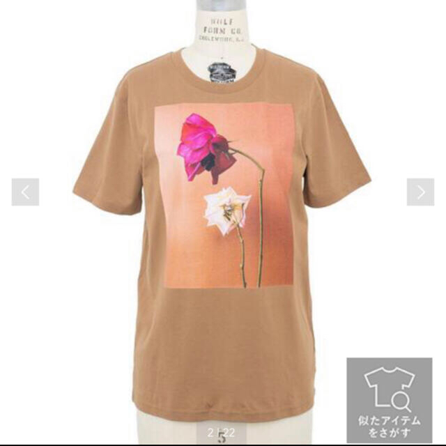 Drawer(ドゥロワー)のdrawer 別注 LISA KING FLOWER TEE  ブラミンク レディースのトップス(Tシャツ(半袖/袖なし))の商品写真