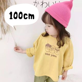 キッズ服 Tシャツ 韓国子供服 キッズ 長袖 ロンTシンプル 女の子 トップス (Tシャツ/カットソー)