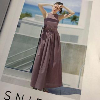 スナイデル(SNIDEL)の小嶋陽菜着用 SNIDEL アメスリニットコンビワンピース(ロングワンピース/マキシワンピース)