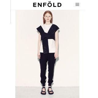 古典 新品 ENFOLD パンツ ワンショルダー ブラック 38 SHOULDER