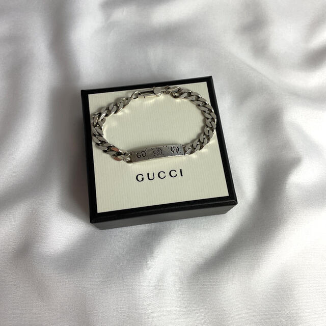 Gucci(グッチ)のGUCCI  グッチ　ゴースト　スカル　シルバー　チェーン　ブレスレット　925 メンズのアクセサリー(ブレスレット)の商品写真
