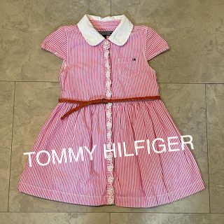 トミーヒルフィガー(TOMMY HILFIGER)のTOMMY HILFIGER ストライプワンピース ベルト付き(ワンピース)