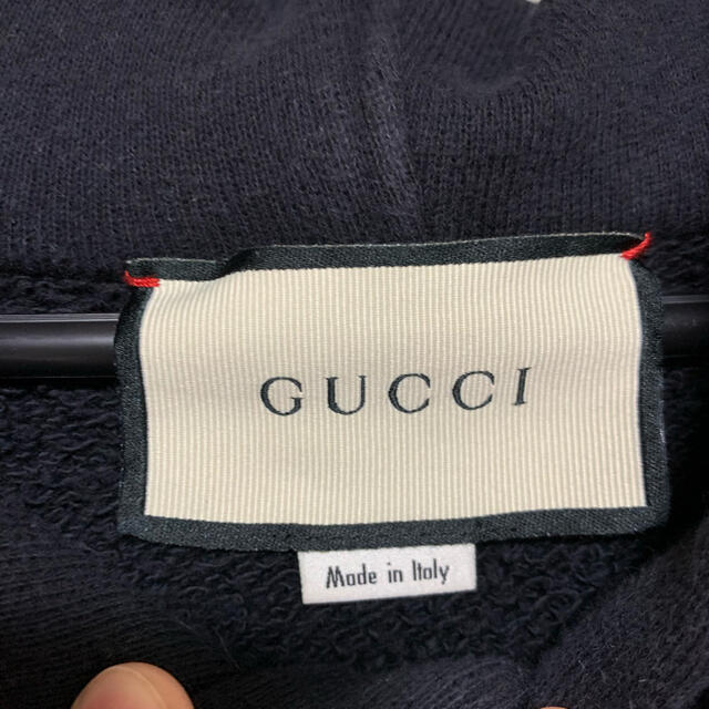 Gucci(グッチ)の値下げ GUCCI ロゴ コットン パーカー スウェット メンズのトップス(パーカー)の商品写真