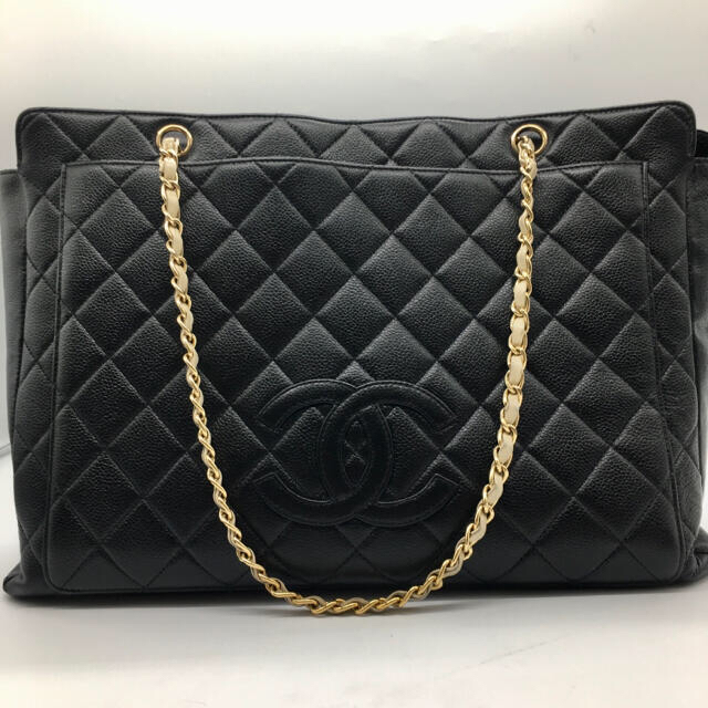 レディース✨良品シャネル CHANEL チェーン ショルダーバッグ キャビアスキン