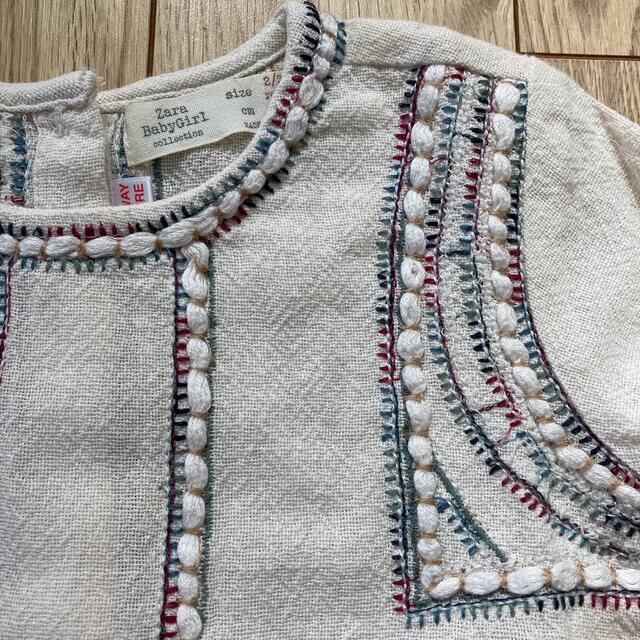 ZARA KIDS(ザラキッズ)のzara baby ザラ ブラウス 98cm シャツ 刺繍 キッズ/ベビー/マタニティのキッズ服女の子用(90cm~)(ブラウス)の商品写真