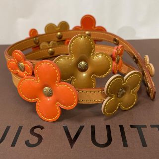 LOUIS VUITTON - 【正規品】ルイヴィトン フラワー ベルト オレンジ系