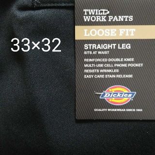 ディッキーズ(Dickies)の【新品・未使用】ディッキーズ　ダブルニー　ワークパンツW33×L32 BLACK(ワークパンツ/カーゴパンツ)