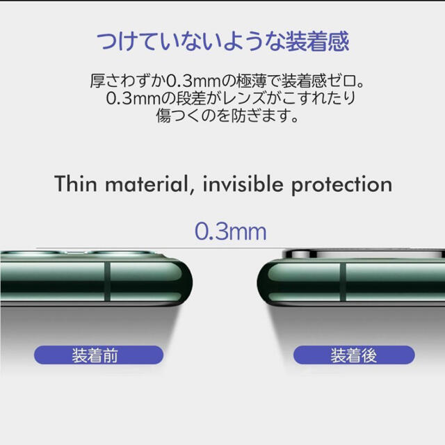 iPhone12 カメラカバー カメラ レンズ 保護フィルム レンズカバー　2枚 スマホ/家電/カメラのスマホアクセサリー(保護フィルム)の商品写真