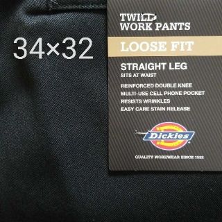 ディッキーズ(Dickies)の【新品・未使用】ディッキーズ　ダブルニー　W34×L32　ブラック(ワークパンツ/カーゴパンツ)