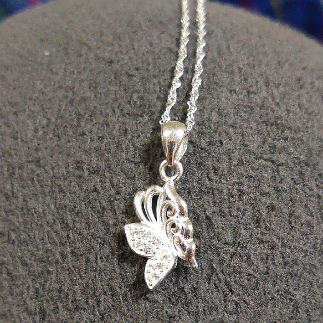 Silver 925 Italy Butterfly Necklace レディースのアクセサリー(ネックレス)の商品写真