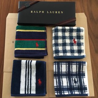 ラルフローレン(Ralph Lauren)の4枚❤️タオルハンカチ⭐︎ラルフローレン 新品 ギフト(ハンカチ/ポケットチーフ)