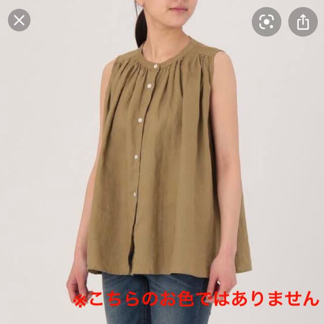 MUJI (無印良品)(ムジルシリョウヒン)の※フラガール様専用※フレンチリネンノースリーブブラウス レディースのトップス(シャツ/ブラウス(半袖/袖なし))の商品写真