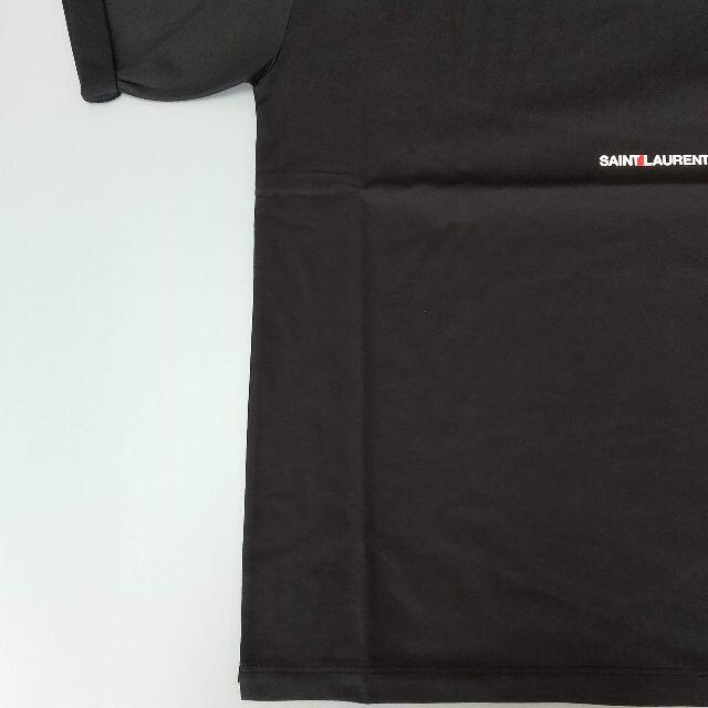 新品未使用 ◆Saint Laurent◆ロゴ コットン Tシャツ黒M