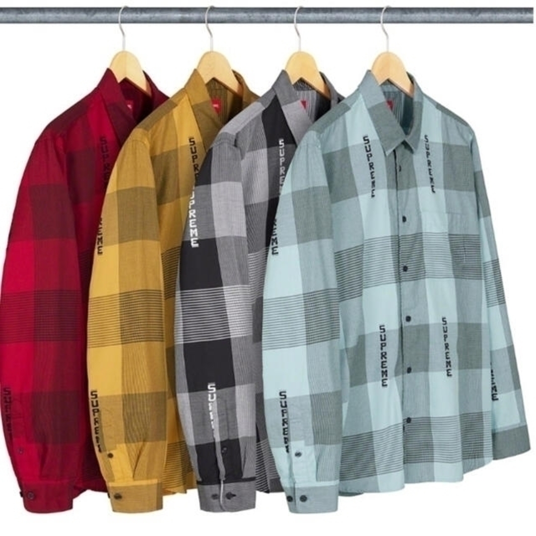 supreme Logo Plaid Shirt - シャツ