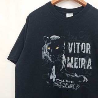 アンビル(Anvil)の☆US古着anvil/アニマル/黒ヒョウ/プリントTシャツ/L(Tシャツ/カットソー(半袖/袖なし))