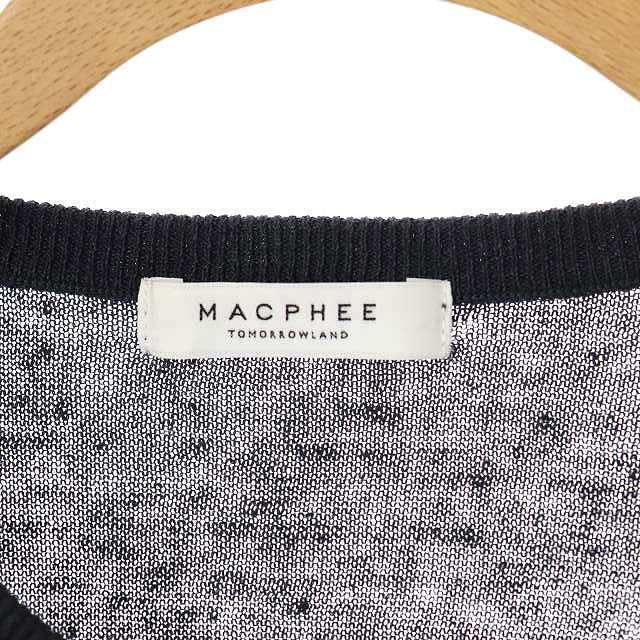 MACPHEE(マカフィー)のマカフィー 20SS リネン クルーネックカーディガン 長袖 S チャコール レディースのトップス(カーディガン)の商品写真