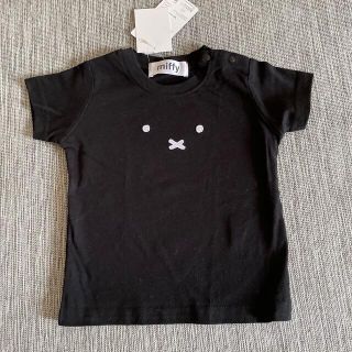 シマムラ(しまむら)の【ちい様専用】ミッフィー フェイス刺繍Tシャツ　黒　90(Tシャツ/カットソー)