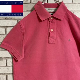 トミーヒルフィガー(TOMMY HILFIGER)の90s 古着 トミーヒルフィガー  ポロシャツ 刺繍ロゴ ゆるだぼ(ポロシャツ)