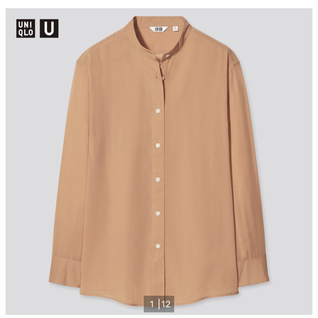 UNIQLO(ユニクロ)のUNIQLO シアーバンドカラーシャツ レディースのトップス(シャツ/ブラウス(長袖/七分))の商品写真