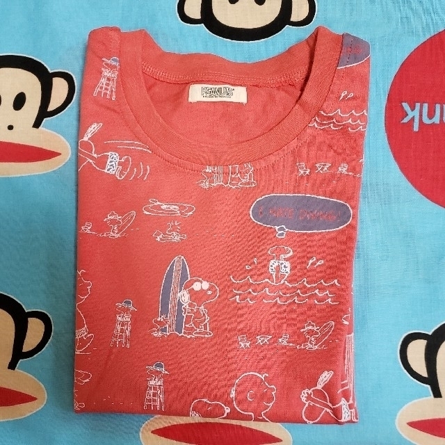 PEANUTS(ピーナッツ)の↓【新品】 スヌーピー 半袖 赤 キッズ/ベビー/マタニティのキッズ服男の子用(90cm~)(Tシャツ/カットソー)の商品写真