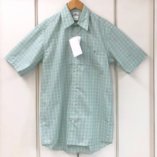 ラコステ(LACOSTE)の新品 LACOSTE 半袖 チェック ボタン シャツ(38/S)(シャツ)