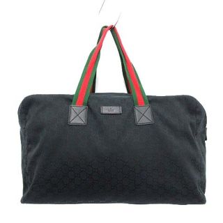 グッチ(Gucci)のグッチ GGキャンバス シェリーライン ボストンバッグ ハンド 黒 146310(その他)