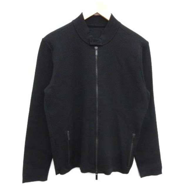 Emporio Armani(エンポリオアルマーニ)のエンポリオアルマーニ ジャケット ニット ブルゾン ジップアップ 50 L 黒 メンズのジャケット/アウター(ブルゾン)の商品写真