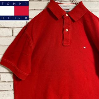 トミーヒルフィガー(TOMMY HILFIGER)の90s 古着 トミーヒルフィガー  ポロシャツ 刺繍ロゴ ゆるだぼ(ポロシャツ)