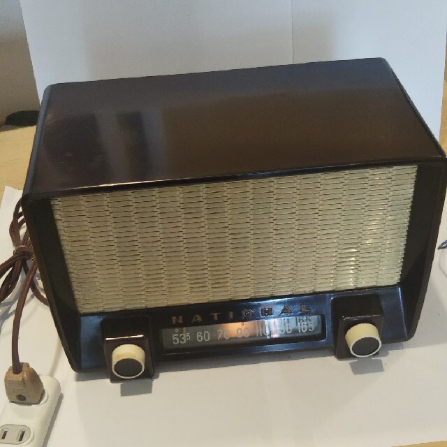 ナショナル真空管ラジオ、PS-53型(1953年式)、可動 ナショナル真空管ラジオ、PS-53型(1953年式)、可動