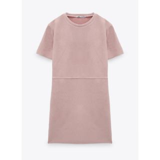 ザラ(ZARA)の【新品 タグ付】ZARA フェイク スェード　ワンピ(ミニワンピース)