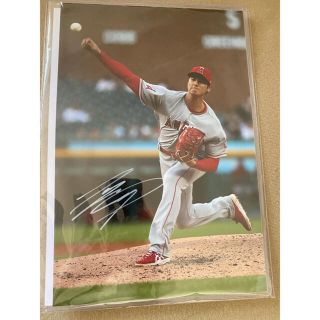 大谷翔平　直筆サイン　証明書付き　フォトサイン　1年目　エンゼルス(スポーツ選手)