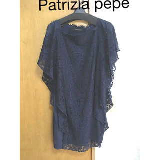 パトリツィアペペ(PATRIZIA PEPE)のパトリツィアぺぺpatrizia pepe ワンピース紺色40サイズ(ミニワンピース)
