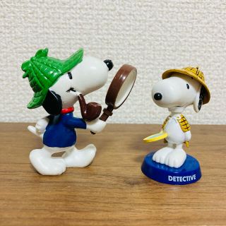 スヌーピー(SNOOPY)のスヌーピー フィギュア 探偵 セット PVC ボビンヘッド(アメコミ)