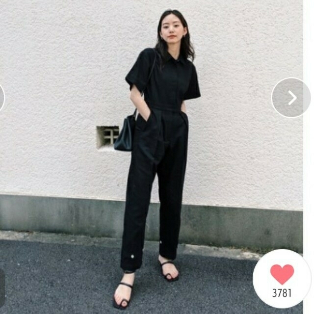 moussy(マウジー)のmoussy　ANKᒪE  BUTTONオールインワン レディースのパンツ(オールインワン)の商品写真