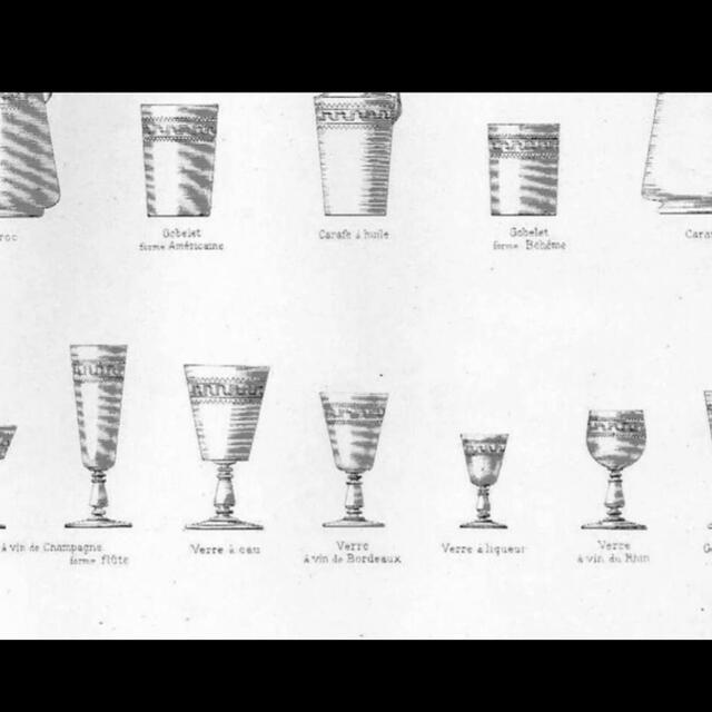 オールド バカラ グリーク Baccarat 1907年ワイングラス ペア - 3