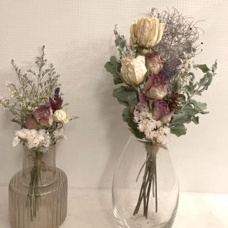 お得！　2束セット　ドライフラワー　スワッグ　ブーケ　花束　(ドライフラワー)