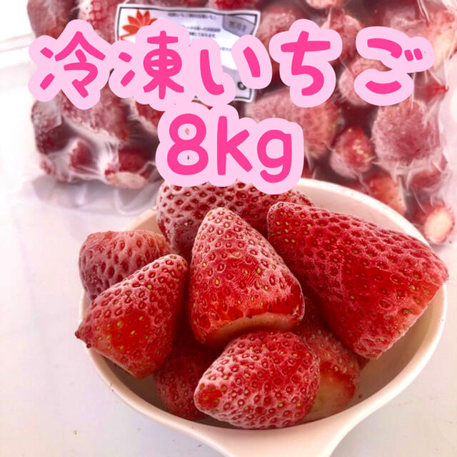 食品冷凍いちご 8kg(小分け真空パック500g×16袋)入りイチゴ農家 直送