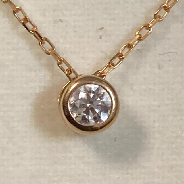 専用です✨エクセレンテK18 ピンクゴールドダイヤモンドネックレス0.13 レディースのアクセサリー(ネックレス)の商品写真