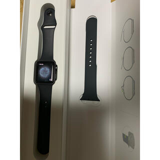 アップルウォッチ(Apple Watch)のApple Watch series3 38mm スペースグレイ(腕時計(デジタル))
