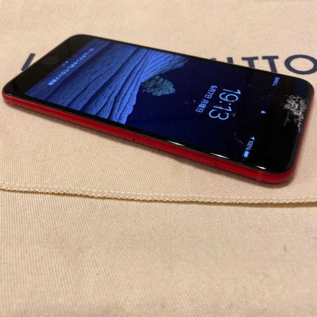 iPhone8 Plus 256GB Red SIMフリー 画面割れ